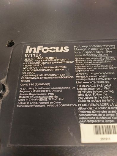InFocus IN112x Office and Classroom  HDMI Projector (Lamp Hour: 2933)