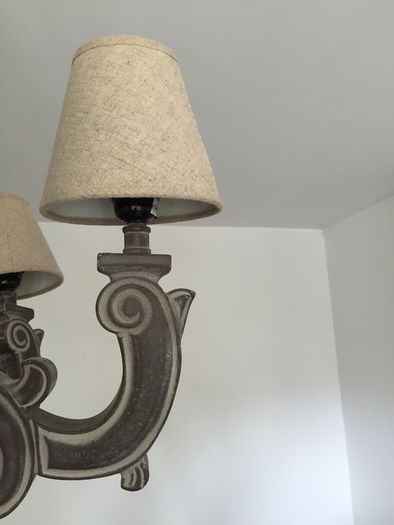 5 arm wooden chandelier