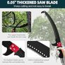Manual Pole Saw, 7.3-27 ft Extendable Tree Pruner, Sharp Steel Blade and Scissors High Branches Trimming, Branch Trimmer with Lightweight 8 Fiberglass Handles Image 5