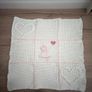 Hand made crochet Pink & White baby blanket Image 6