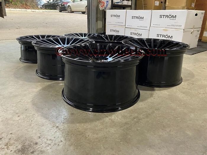 22" Inch Strom STR4 Wheels Range rover sport 5x120 Jeep 4x4 SUV Gloss Black 72.6