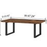 Rustic Living Room Table, Simple Industrial Rectangle Coffee Table, Modern Minimalist Farmhouse Image 7