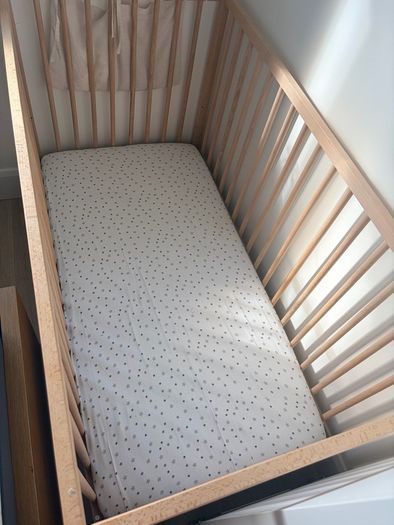 baby cot and mattress