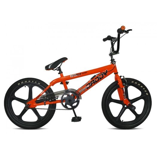 11" Rooster BIG DADDY, 20" Black Skyway Mags, Neon Orange