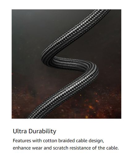 Ugreen Premium 2M DisplayPort 1.4 UHD/3D 8K (7680x4320@60Hz) 32.4Gbps (Cotton Braided/Gold Plated) Cable (Brand New/Warranty)