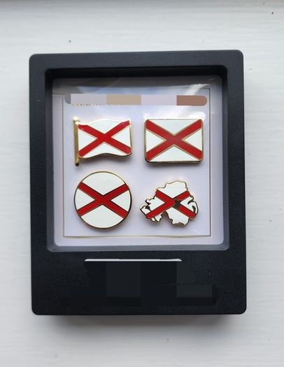 Northern Ireland Flag Pin Badge Set of 4 . Brand New Gift Boxed