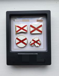 Northern Ireland Flag Pin Badge Set of 4 . Brand New Gift Boxed
