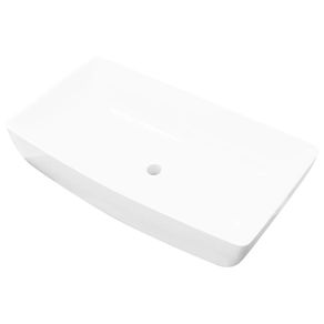 Luxury Ceramic Basin Rectangular Sink White 71 x 39 cm