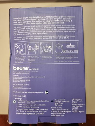 Boots TENS Back Pain Belt