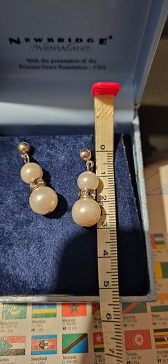 Newbridge Silverware Princess Grace collection Pearl Earrings