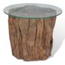 Coffee Table Teak Glass 50x40 cm Image 7