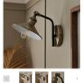 Inlight Bureau Satin Nickel Wired LED Wall light Image 2