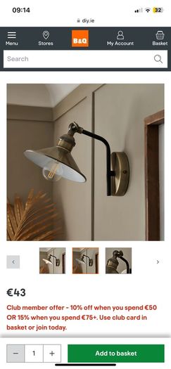 Inlight Bureau Satin Nickel Wired LED Wall light
