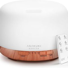 500ml Essential Oil Diffuser, 5 In 1Ultrasonic Aroma Scented Oil Diffuser Vaporizer Humidifier, quiet Diffuser With Timer Settings, Waterless AutoOff 7 LED Light Colours