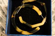 Tortoiseshell Acrylic Hoop Earrings  Geometric Resin Studs for Women
