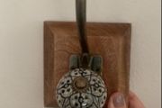 Decorate wall hook with ceramic knob