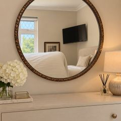 Mirror Antique Gold Round