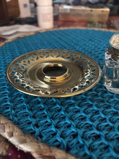antique inkwell and tray