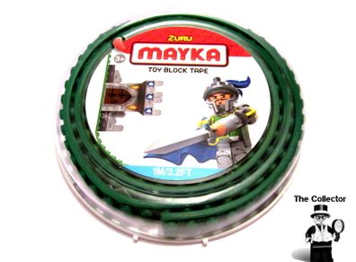 LEGO ZURU MAYKA Tape Green 2 Stud Wide 1 Metres Long 3.2 FT Adhesive Toy Block Tape Brand New Sealed