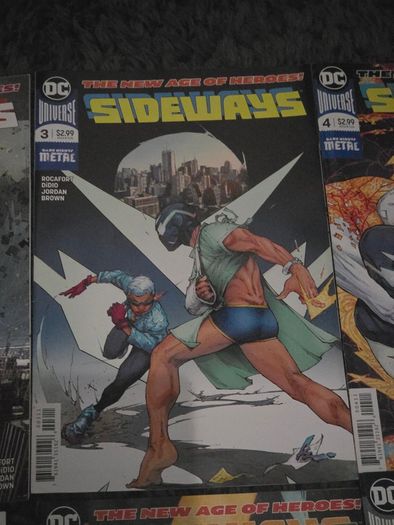 Sideways DC Metal Comics