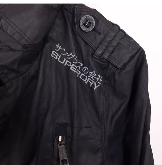 Mens Superdry Double Blacklabel Wax Coat