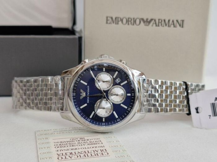 Emporio Armani 41mm Blue Dial Chronograph Watch AR11582