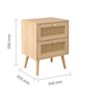 BRAND NEW + SEALED Birlea "Croxley" Rattan Bedside Drawers/Side Table Image 10