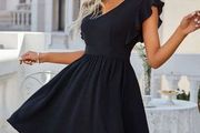 Black Summer Dress  size uk 8