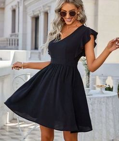 Black Summer Dress  size uk 8