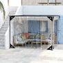 Transparent Tarpaulin, 420 g/m Pvc Clear Tarpaulin Waterproof Heavy Duty Clear PvcTarp With Eyelets Gazebo Side Panels Tear With Cable Ties, Elastic Ropes, Ties1x2m Image 9