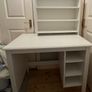 White vanity dressing table with shelf storage Image 2