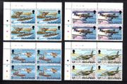1978 Isle of Man RAF (Royal Air Force) Diamond Jubilee Commemorative Stamps Plate Block 1C1C1C1C Mint Never Hinged (MNH)