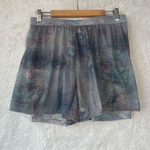 Lululemon Lab  Unisex Lightweight Hoodie & Shorts Co-ord Set Abstract Dye Print Sz M