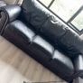 Real leather brown sofas Image 2