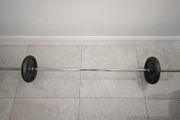 Barbell rod with 2-10kg cast iron weights