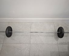 Barbell rod with 2-10kg cast iron weights