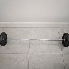 Barbell rod with 2-10kg cast iron weights