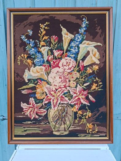 Vintage Needlework Picture
