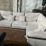 Corduroy corner sofa set with chair Image 3