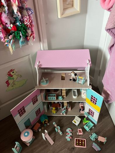wooden dolls house