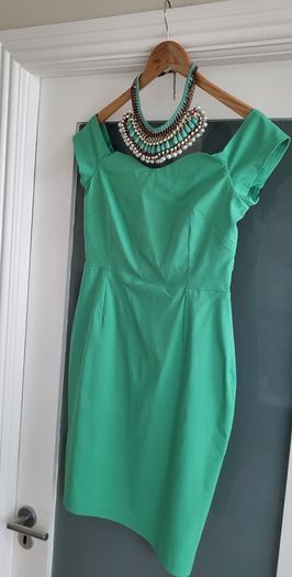 VESPER green bodycon dress Sz 12UK - Bnwt Rrp 70 Euro