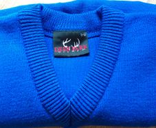 Plain Blue Jumper. Age 7-8