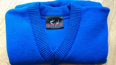 Plain Blue Jumper. Age 7-8
