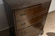 Traditional dark wood chest of drawers