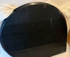 Black Teardrop Granite Hearth For Stove