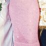 pink crochet dress with handstitched sequins Image 3