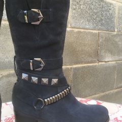 New MamZelle Suede Leather Boots, Size 41