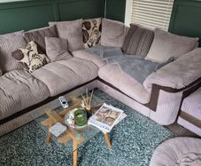 L Shape Sofa and Footstool (Storage)