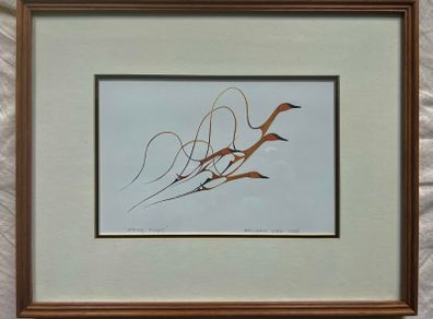 Benjamin Chee Chee, Spring Flight, Print, Signed, Framed