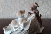 Tengra Valencia Spain Porcelain Figurine " Puppies at Play"